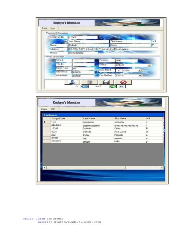 Payroll system thesis documentation